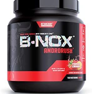 Betancourt Nutrition B-Nox Androrush Pre Workout Supplement with 3 Creatine Blend, BCAA’s, Beta-Alanine, and Energy - Strawberry Lemonade, 35 Servings