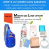 Peicees Small Sling Backpack Waterproof Unisex Shoulder Bag Chest Crossbody Daypack - Image 5
