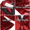 Coofandy Men's Shiny Sequins Suit Jacket Blazer One Button Tuxedo for Party,Wedding,Banquet,Prom - Image 5