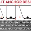 Lifeline Jungle Gym XT Split Anchor Body Weight Suspension System – Lightweight Resistance Training at home, outside or on the go, Red/Black - Image 10