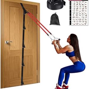 Door Anchor Strap for Resistance Bands, Multi Point Door Anchor, Heavy Duty Door Anchor for Exercise Bands, Control Track for Resistance Bands, Door Anchor Attachment, Easy to Install