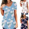 T-Shirts for Women Women's Tank Tops for Leggings Sleeveless Dressy Tunics Shirts Botton Down Henley Blouse Summer - Image 6
