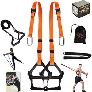 Moulyan Bodyweight Resistance Training Straps Complete Home Gym Fitness Trainer kit for Full-Body Workout Easy Setup Gym Home Outdoors