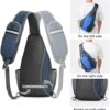 G4Free RFID Blue Sling Bag Crossbody Sling Backpack Small Chest Shoulder Backpack Men Women Hiking Outdoor(Dark Blue/Blue) - Image 6