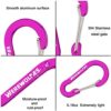 WEREWOLVES Keychain Carabiner, 10pcs 2 inch Aluminum Mini Caribeener Clip and 5 Key Rings - Image 2