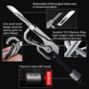 KeyUnity KU00 Titanium Quickdraw Carabiner with Folding Knife, B Shaped EDC Multifunctional Keychain with 2 Inch Ruler, Palm Sized Lightweight Stainless Body Perfect for Home/Office/Camping - Image 2