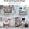 Home Office Chair Work Desk Chair Comfort Ergonomic Swivel Computer Chair, Breathable Mesh Desk Chair, Lumbar Support Task Chair with Wheels and Flip-up Arms and Adjustable Height - Image 6