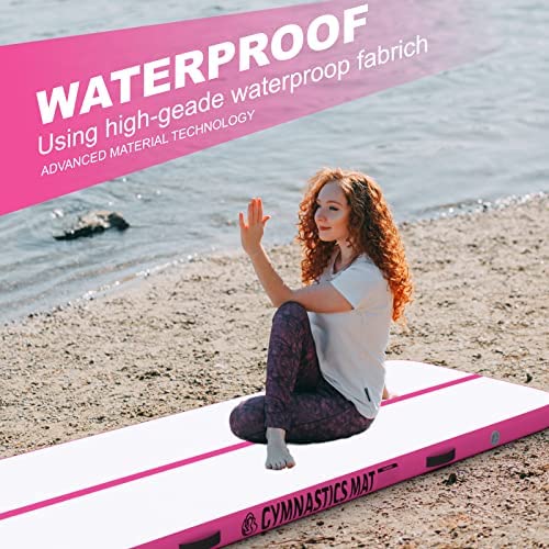 KP Inflatable Air Gymnastics Mat Training Mats 4 inches Thickness Gymnastics Tracks for Home Use/Training/Cheerleading/Yoga/Water with Pump - Image 7