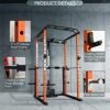 RitFit Power Cage with Optional LAT PullDown System, 1000LB Power Rack for Home & Garage Gym, Squat Rack with Weight Storage Rack and More Attachments for Full Body Workout, ASTM-Certified - Image 4