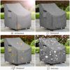 Okcool Outdoor Swivel Chair Cover 2 Pack,Outdoor Furniture Patio Chair Covers Waterproof Clearance,(30" W x 34" D x 38.5" H) Outdoor Lawn Patio Furniture Covers,Grey - Image 8