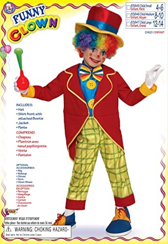 Forum Novelties Child's Funny Clown Costume, As Shown, Large - Image 2