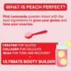 Peach Perfect Creatine for Women Booty Gain, Muscle Builder, Energy Boost, Pink Lemonade, Cognition Aid | Collagen, BCAA, lean muscle, Creatine Monohydrate Micronized Powder, Alt Creapure, 30 Servings - Image 3