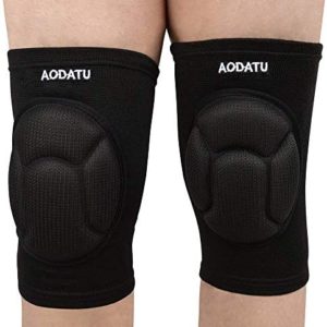Aodatu Knee Pads Volleyball Dancers Handball Girl Boy Man Woman Knee Pad Work (Black)