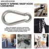 6 Pack of 2 1/4 Inches Stainless Steel Safety Spring Snap Hook Carabiner, Multi-Purpose Heavy Duty Stainless Steel Carabiner Clips for Keys Swing Set Camping Fishing Hiking Traveling - Image 5