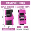 NHH Skateboard Knee Pads Set - 6 In 1 Protective Gear Set Knee Pads Elbow Pads and Wrist Guards for Kids Youth Adults Men and Women (Pink, Medium) - Image 5