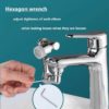1080° Rotatable Faucet Aerator,Swivel Faucet Attachment,Rotating Splash Filter Faucet,Faucet Extender For Bathroom Sink,2 Mode Splash Filter Extension - Image 5