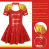 Jugaoge Kids Teen Girls Circus Show Halloween Ringmaster Costume Party Dance Outfits Fancy Dress Up - Image 5