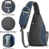 G4Free RFID Blue Sling Bag Crossbody Sling Backpack Small Chest Shoulder Backpack Men Women Hiking Outdoor(Dark Blue/Blue) - Image 5