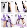 Yoga Stretching Strap, Adjustable Height Leg Stretcher Waist Back Stretch Band Aerial Yoga, Anti-gravity Inversion Exercises Door Flexibility Tensile Trainer for Rehab Pilates Dance Splits (Purple) - Image 4