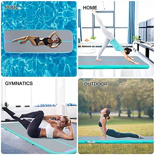 Gymnastics Mats Tumbling Track Mat, Air Mat Tumble Track Inflatable Training Mat 4 inch Thickness With Carry Bag Electric Pump For Home Use, Cheerleading, Yoga, Water Exercise - Image 5