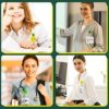 4 Pieces Retractable Badge Reel Retractable Badge Holder with Swivel Alligator Clip Felt Embroidered ID Badge Reel for Nurse Badge Reel for Doctor Office Worker (Cute Style) - Image 6
