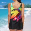 Swimming Suits for Women 2 Piece Plus Size String Bathing Suits Women High Waisted Criss Cross Floral 2 Piece Halter - Image 3