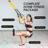 MYL FITNESS Powerlifting Strength Resistance Trainer Workout Straps for Full Body Exercise – Multi-Functional Resistance Training Kit with 2 Adjustable Suspension Straps for Exercise – Black & Yellow - Image 4