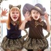 4 Pieces Costume Set Include Ears Headband Bow Tie Tutu Skirt Costume Kit for Kids Dress Cosplay Party Accessories - Image 2