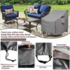 Okcool Outdoor Swivel Chair Cover 2 Pack,Outdoor Furniture Patio Chair Covers Waterproof Clearance,(30" W x 34" D x 38.5" H) Outdoor Lawn Patio Furniture Covers,Grey - Image 4