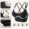 Sykooria 3 Pack Strappy Sports Bra for Women Sexy Crisscross for Yoga Running Athletic Gym Workout Fitness Tank Tops - Image 3