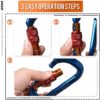 ayamaya 30KN Screwgate Locking Climbing Carabiners & Figure 8 Descender,Outdoor D-Ring Hook Rappel Device for Rappelling Belaying Rock Climbing - Image 5