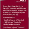 One A Day Proactive 65+, Mens & Womens Multivitamin, Supplement with Vitamin A, Vitamin C, Vitamin D, and Zinc for Immune Health Support*, Calcium, Folic Acid & more, Tablet 150 Count - Image 3
