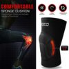 MoKo Knee Brace Support, Protective Volleyball Knee Pads, Professional Thick Sponge Compression Knee Sleeves for Dance Arthritis Joint Pain Relief Injury Recovery, Fit Men Women Youth, 1 Pair, Black - Image 2