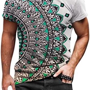 Mens Hipster Hip-Hop Tees Stylish Urban Streetwear Summer Casual Short Sleeve Graphic T-Shirts Fashion Workout Tees