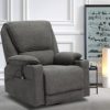 YOCONYO Swivel Rocker Recliner with Massage and Heated Functions, Living Room Chair with Remote Control, Two Cup Holders Dark Gray - Image 2