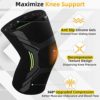2 Pack Knee Braces for Knee Pain Women Men - JLebow Compression Knee Brace for Working Out, Running, Gym, Fitness, Weightlifting 丨 High Stretch Knee Pads for Meniscus Tear, ACL, Arthritis, Joint Pain (XX-Large, Black) - Image 3