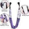 Yoga Stretching Strap, Adjustable Height Leg Stretcher Waist Back Stretch Band Aerial Yoga, Anti-gravity Inversion Exercises Door Flexibility Tensile Trainer for Rehab Pilates Dance Splits (Purple) - Image 2