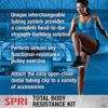 SPRI Total Body Resistance Band Exercise Kit, Grey, Blue, Orange - Image 2