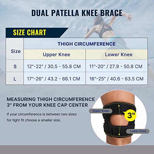 Fit Geno 1-Pack Patella Knee Brace for Knee Pain, Knee Compression Sleeve Knee Brace for Arthritis Pain and Support, Essential Workout Knee Guard Knee Pads for Women and Men - Image 2