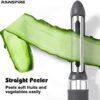Rainspire 3-Piece Peeler Set, Premium Swivel Vegetable Peeler, Kitchen Gadgets Apple Peeler Potato Peeler Veggie Peeler Fruit Peeler, Dishwasher Safe Kitchen Accessories (Grey) - Image 3