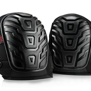Rockland Guard Professional Knee Pads with Protective Knee Foam and Heavy Duty Soft Gel Cushion Padding for Work, Garden, Construction and Flooring Use - Adjustable Easy Clip On Straps