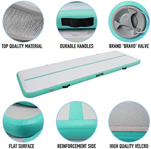 IBATMS Air Tumbling Mat, 10ft/13ft/16ft/20ft Inflatable Gymnastics Air Mat for Gymnastics Training/Home Use/Cheerleading/Yoga/Water - Image 6