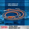 SPRI Total Body Resistance Band Exercise Kit, Grey, Blue, Orange - Image 4