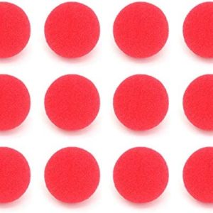 Skeleteen Red Carnival Clown Noses - Red Sponge Nose for Circus Costume Party Supplies - 12 Pieces