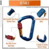 ayamaya 30KN Screwgate Locking Climbing Carabiners & Figure 8 Descender,Outdoor D-Ring Hook Rappel Device for Rappelling Belaying Rock Climbing - Image 2