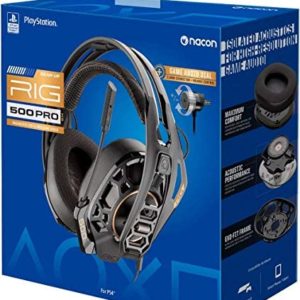 RIG Gaming Headset 500 PRO HS - Full Size - Wired - 3.5 mm Jack - Noise isolating - for Sony Playstation 4, Sony Playstation 4 Pro, Sony Playstation 4 Slim (Renewed)