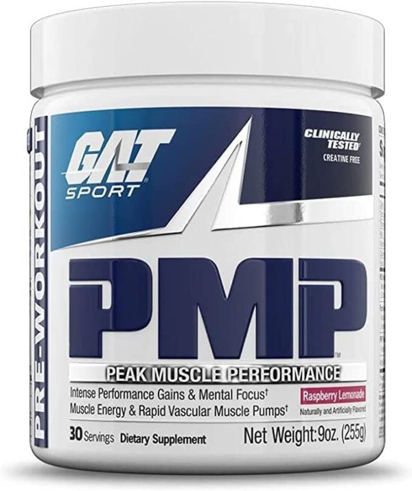 GAT Sport PMP (Peak Muscle Performance), Pre-Workout, 30 Servings (Raspberry Lemonade)