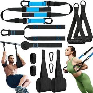 Resistance Training Kit, Resistance Trainer for Full-Body Workout, Exercise Bands with Ab Straps, Door Anchor, Workout Guide for Home Gym