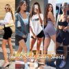 NEW YOUNG 3 Pack Biker Shorts with Pockets for Women High Waisted Tummy Control-Black Workout Yoga Shorts for Running - Image 2