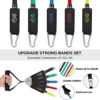 Odoland 16pcs Resistance Bands Set, Exercise Workout Bands with Handles, Resistance Loop Bands, Core Sliders, Ankle Straps, Door Anchor for Home Gym Training, Physical Therapy, Fitness - Image 2